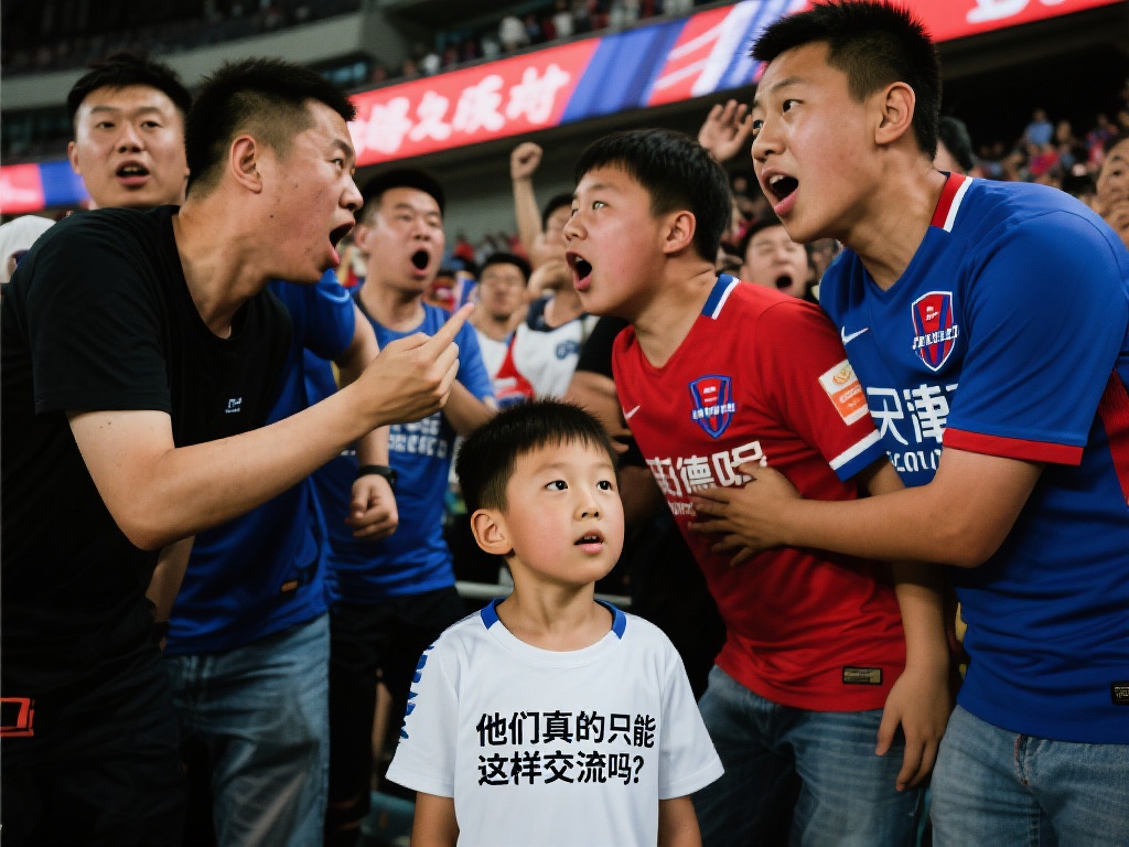 京津德比球迷互飙脏话，小朋友当场无语吐槽