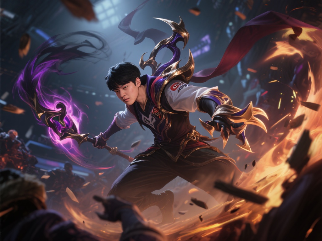 LCK赛场：Faker塞拉斯单杀Zeus杰斯，T1大龙1换4逆转胜