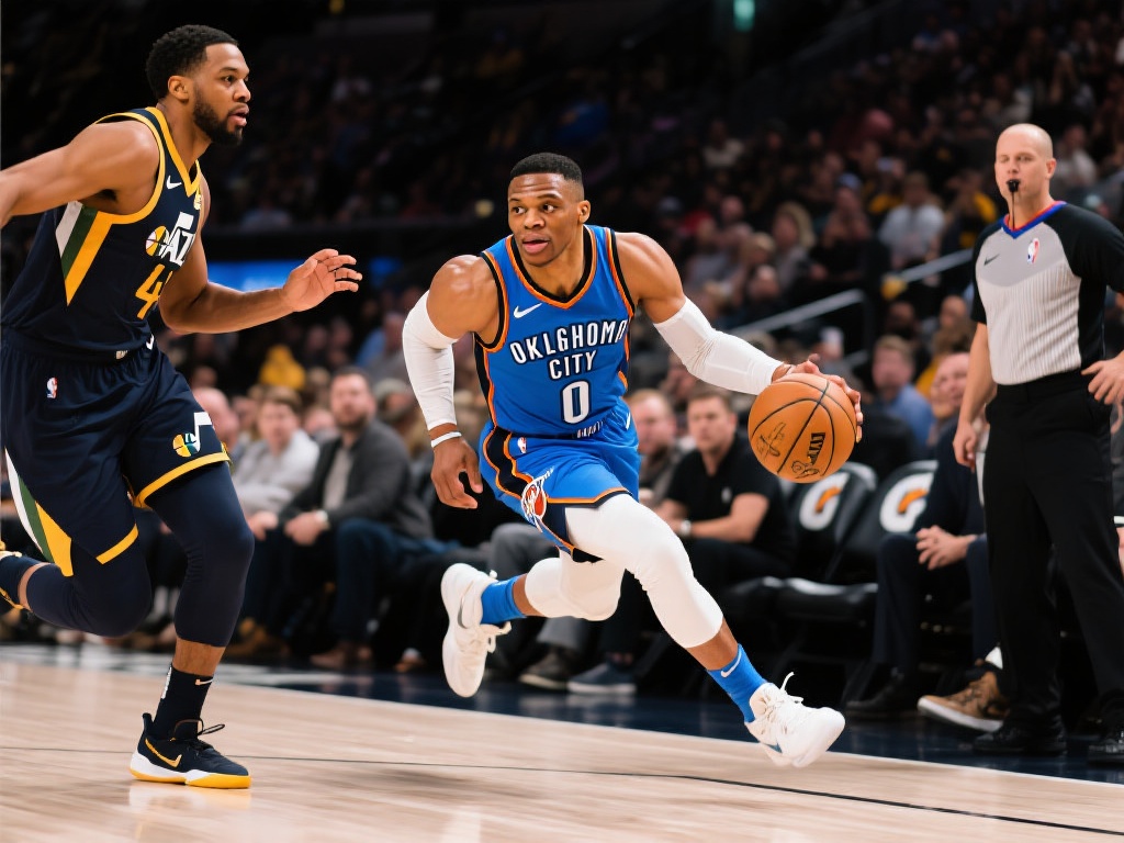 约基奇27+14+6统治比赛 威少达成双里程碑 掘金36分狂胜爵士